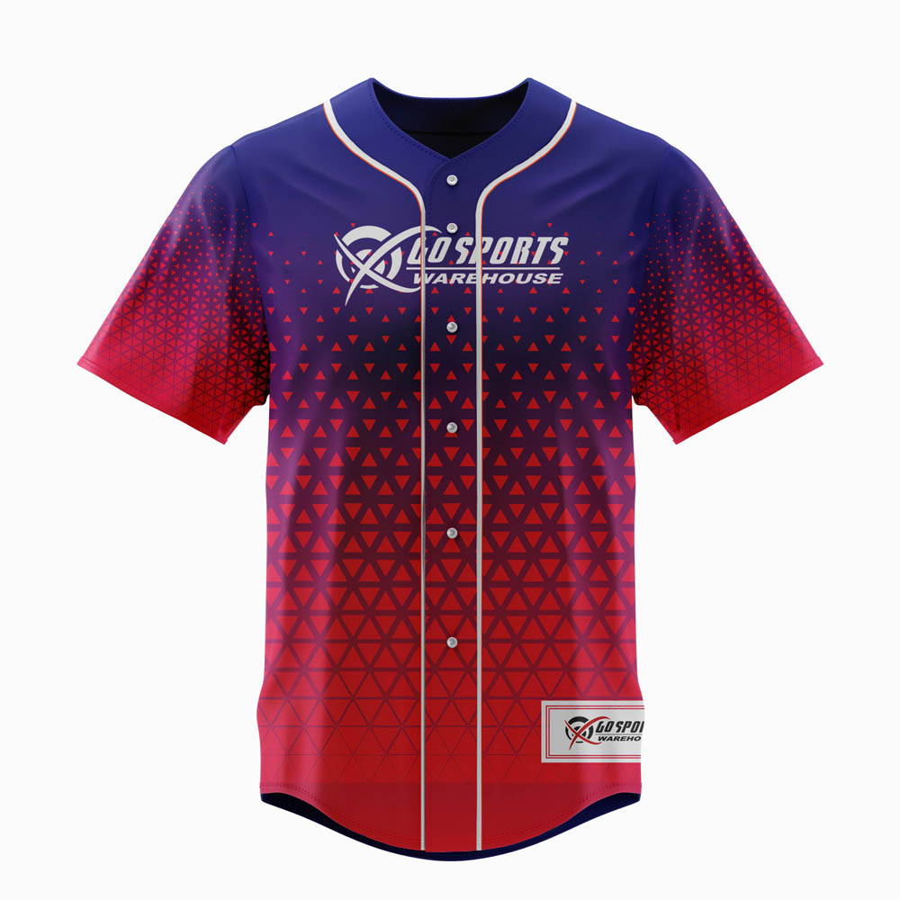 Full Button Sublimation Baseball Jersey - Go Sports WareHouse